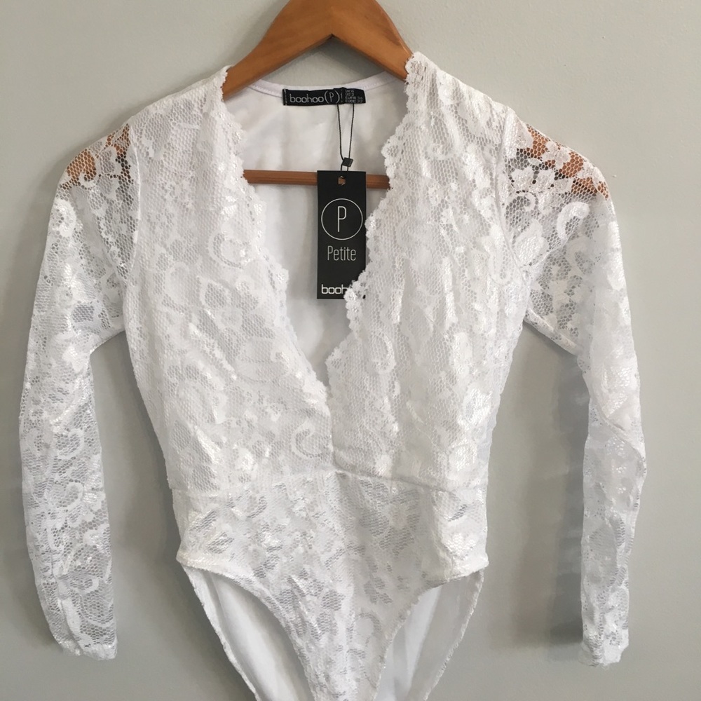 BooHoo Petite Lace Body Suit- 2 Petite